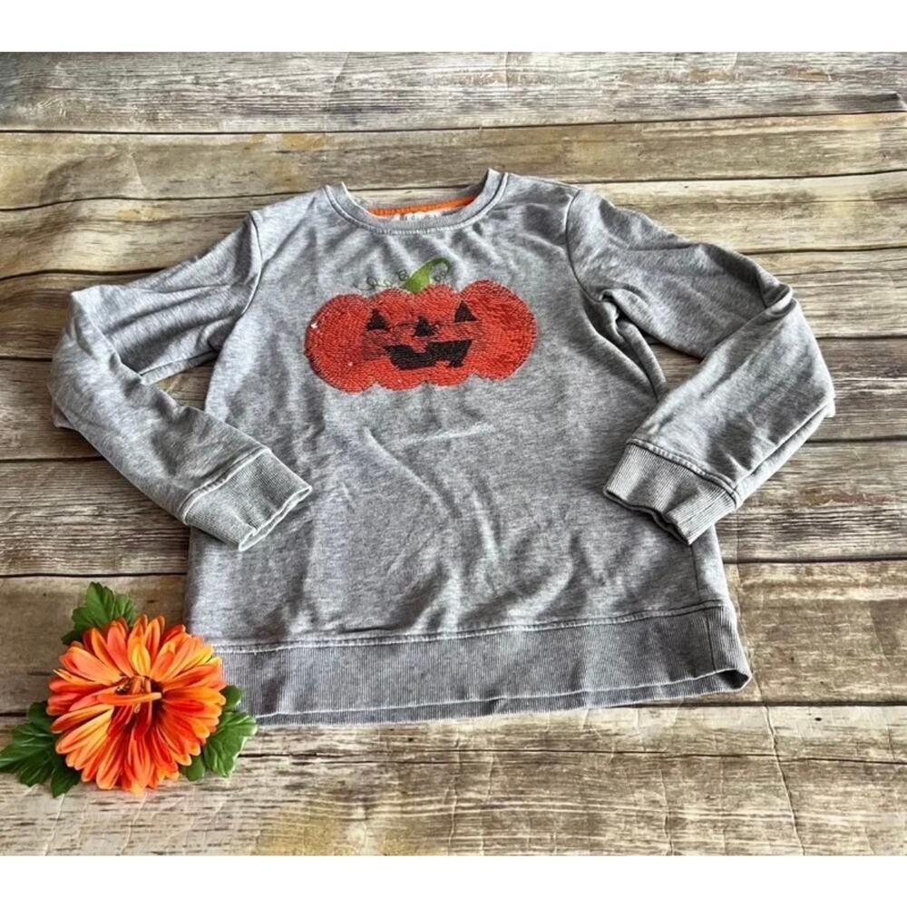 FLIP SEQUIN PUMPKIN SWEATSHIRT-14/16